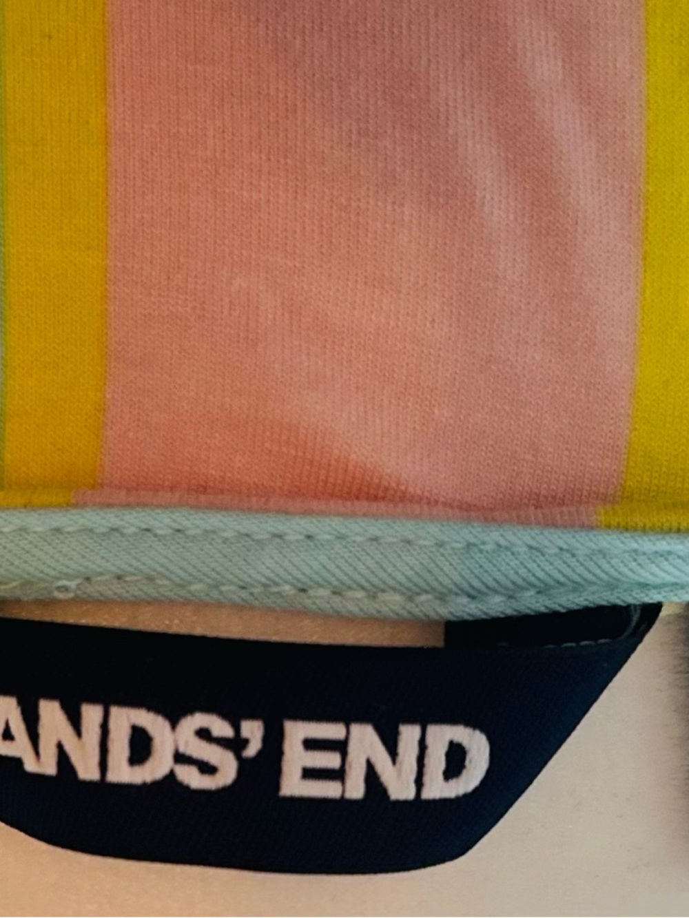 Lands' End Women's Plus 2X Maxi Dress Striped Sleeveless Knit Cotton Blend - Picture 5 of 6